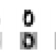 The original training data (top) against the recovered data from the stolen algorithm (bottom).